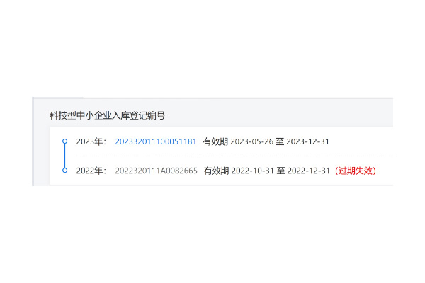 科技型中小企業(yè)入庫登記編號